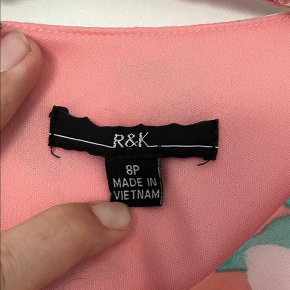 R&K Pink Floral Midi Dress - Picture 2 of 5